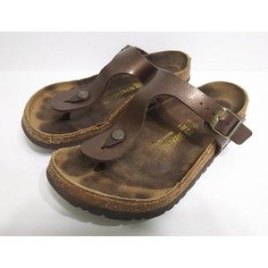 Birkenstock Women's 8 Gizeh Habana Brown Thong Footbed Cork Sandals Flip Flop